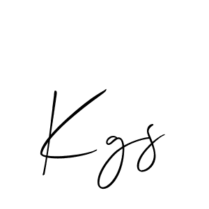 Use a signature maker to create a handwritten signature online. With this signature software, you can design (Allison_Script) your own signature for name Kgs. Kgs signature style 2 images and pictures png