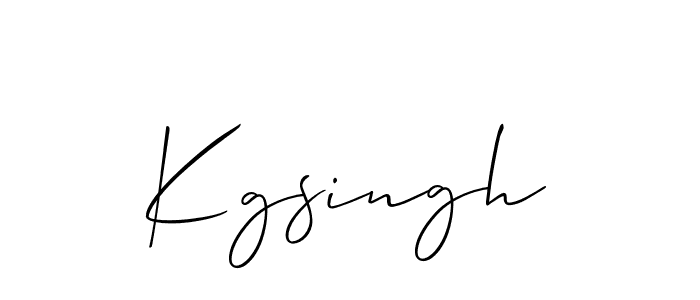 Also we have Kgsingh name is the best signature style. Create professional handwritten signature collection using Allison_Script autograph style. Kgsingh signature style 2 images and pictures png