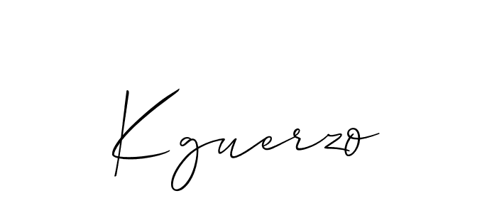 The best way (Allison_Script) to make a short signature is to pick only two or three words in your name. The name Kguerzo include a total of six letters. For converting this name. Kguerzo signature style 2 images and pictures png