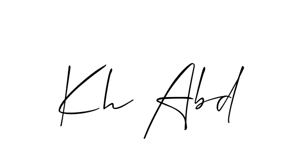 How to make Kh Abd name signature. Use Allison_Script style for creating short signs online. This is the latest handwritten sign. Kh Abd signature style 2 images and pictures png