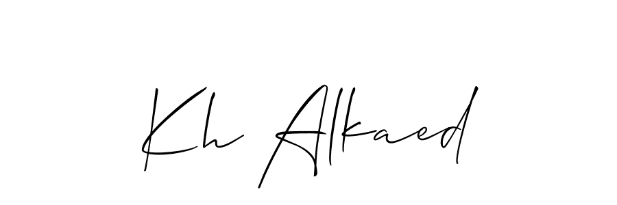 Kh Alkaed stylish signature style. Best Handwritten Sign (Allison_Script) for my name. Handwritten Signature Collection Ideas for my name Kh Alkaed. Kh Alkaed signature style 2 images and pictures png