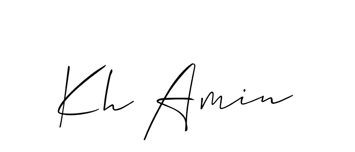 Make a short Kh Amin signature style. Manage your documents anywhere anytime using Allison_Script. Create and add eSignatures, submit forms, share and send files easily. Kh Amin signature style 2 images and pictures png