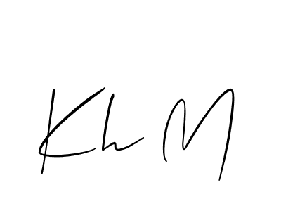 This is the best signature style for the Kh M name. Also you like these signature font (Allison_Script). Mix name signature. Kh M signature style 2 images and pictures png