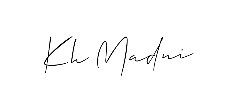 Also we have Kh Madni name is the best signature style. Create professional handwritten signature collection using Allison_Script autograph style. Kh Madni signature style 2 images and pictures png