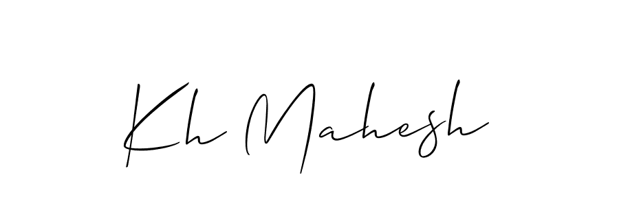 How to Draw Kh Mahesh signature style? Allison_Script is a latest design signature styles for name Kh Mahesh. Kh Mahesh signature style 2 images and pictures png