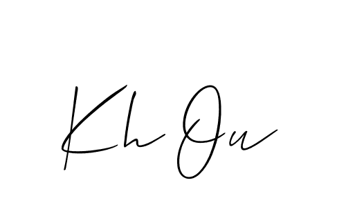 You should practise on your own different ways (Allison_Script) to write your name (Kh Ou) in signature. don't let someone else do it for you. Kh Ou signature style 2 images and pictures png
