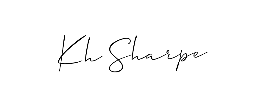 Make a beautiful signature design for name Kh Sharpe. With this signature (Allison_Script) style, you can create a handwritten signature for free. Kh Sharpe signature style 2 images and pictures png