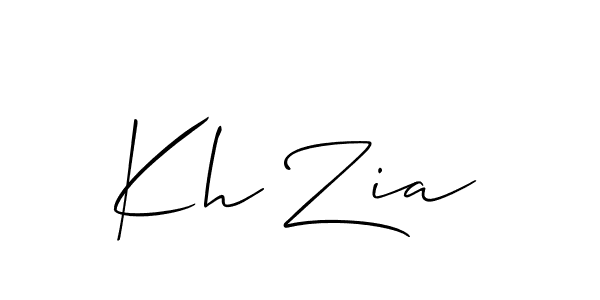 Use a signature maker to create a handwritten signature online. With this signature software, you can design (Allison_Script) your own signature for name Kh Zia. Kh Zia signature style 2 images and pictures png