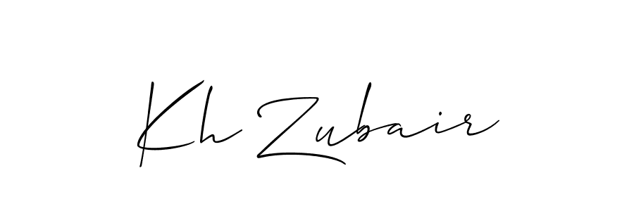 Make a beautiful signature design for name Kh Zubair. Use this online signature maker to create a handwritten signature for free. Kh Zubair signature style 2 images and pictures png