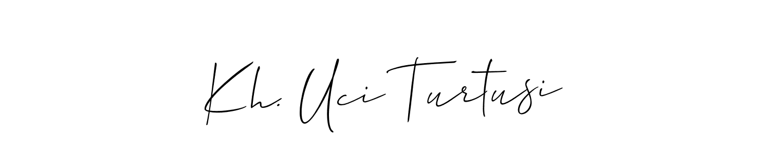 Kh. Uci Turtusi stylish signature style. Best Handwritten Sign (Allison_Script) for my name. Handwritten Signature Collection Ideas for my name Kh. Uci Turtusi. Kh. Uci Turtusi signature style 2 images and pictures png