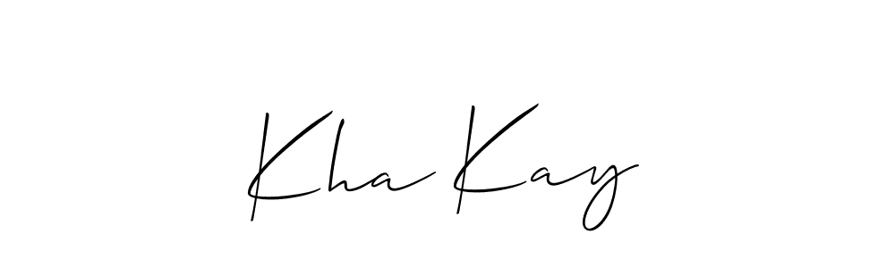 Create a beautiful signature design for name Kha Kay♡. With this signature (Allison_Script) fonts, you can make a handwritten signature for free. Kha Kay♡ signature style 2 images and pictures png