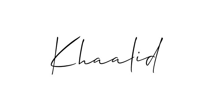 Khaalid stylish signature style. Best Handwritten Sign (Allison_Script) for my name. Handwritten Signature Collection Ideas for my name Khaalid. Khaalid signature style 2 images and pictures png