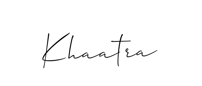 Similarly Allison_Script is the best handwritten signature design. Signature creator online .You can use it as an online autograph creator for name Khaatra. Khaatra signature style 2 images and pictures png