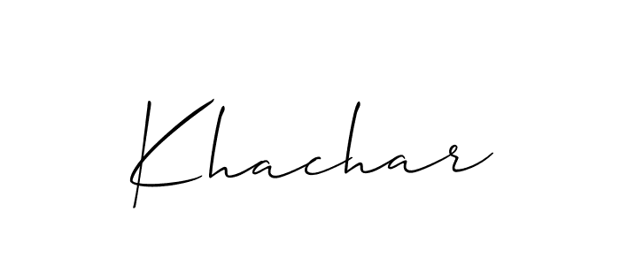 You can use this online signature creator to create a handwritten signature for the name Khachar. This is the best online autograph maker. Khachar signature style 2 images and pictures png