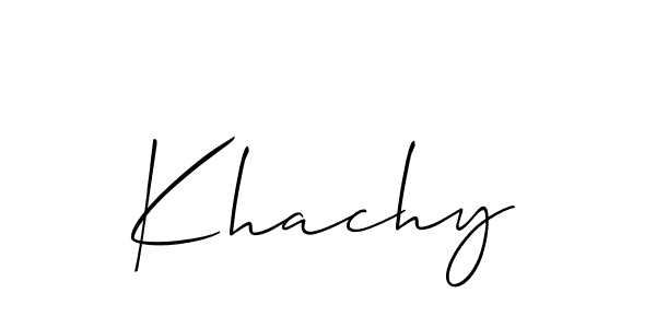 Also You can easily find your signature by using the search form. We will create Khachy name handwritten signature images for you free of cost using Allison_Script sign style. Khachy signature style 2 images and pictures png