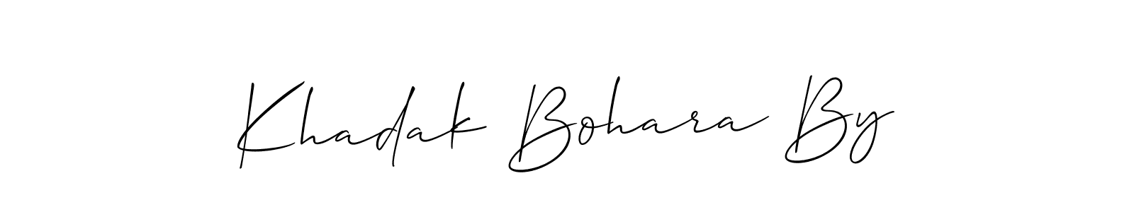 Similarly Allison_Script is the best handwritten signature design. Signature creator online .You can use it as an online autograph creator for name Khadak Bohara By. Khadak Bohara By signature style 2 images and pictures png