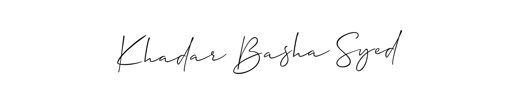 Make a beautiful signature design for name Khadar Basha Syed. Use this online signature maker to create a handwritten signature for free. Khadar Basha Syed signature style 2 images and pictures png