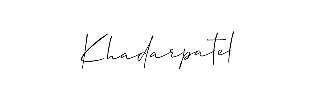 Check out images of Autograph of Khadarpatel name. Actor Khadarpatel Signature Style. Allison_Script is a professional sign style online. Khadarpatel signature style 2 images and pictures png