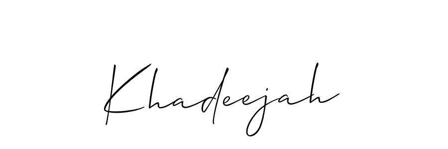 You can use this online signature creator to create a handwritten signature for the name Khadeejah. This is the best online autograph maker. Khadeejah signature style 2 images and pictures png