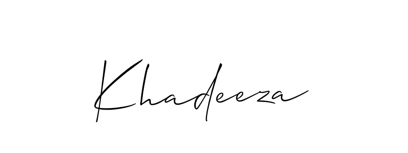 if you are searching for the best signature style for your name Khadeeza. so please give up your signature search. here we have designed multiple signature styles  using Allison_Script. Khadeeza signature style 2 images and pictures png