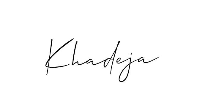 Best and Professional Signature Style for Khadeja. Allison_Script Best Signature Style Collection. Khadeja signature style 2 images and pictures png