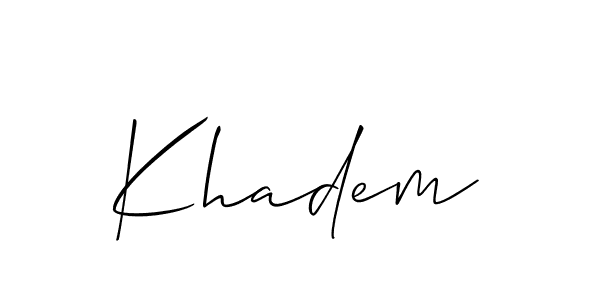 Best and Professional Signature Style for Khadem. Allison_Script Best Signature Style Collection. Khadem signature style 2 images and pictures png