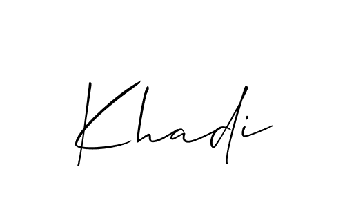 Make a beautiful signature design for name Khadi. Use this online signature maker to create a handwritten signature for free. Khadi signature style 2 images and pictures png