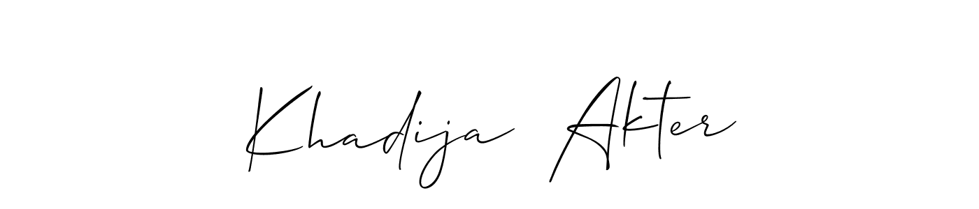 Once you've used our free online signature maker to create your best signature Allison_Script style, it's time to enjoy all of the benefits that Khadija  Akter name signing documents. Khadija  Akter signature style 2 images and pictures png