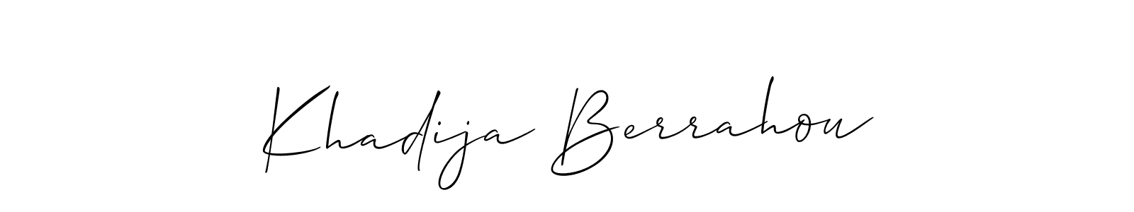 You can use this online signature creator to create a handwritten signature for the name Khadija Berrahou. This is the best online autograph maker. Khadija Berrahou signature style 2 images and pictures png
