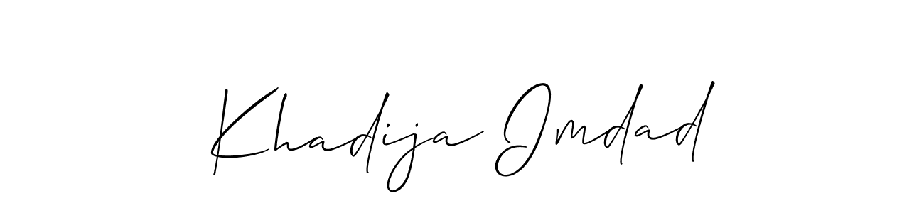 How to make Khadija Imdad signature? Allison_Script is a professional autograph style. Create handwritten signature for Khadija Imdad name. Khadija Imdad signature style 2 images and pictures png