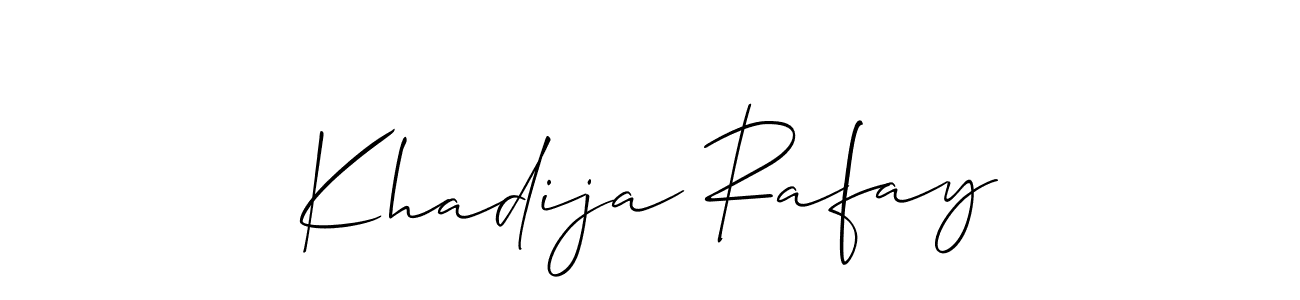 The best way (Allison_Script) to make a short signature is to pick only two or three words in your name. The name Khadija Rafay include a total of six letters. For converting this name. Khadija Rafay signature style 2 images and pictures png