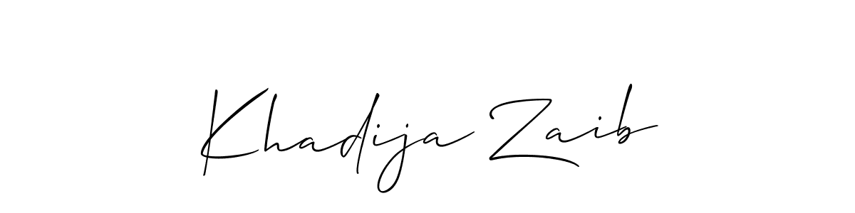 How to Draw Khadija Zaib signature style? Allison_Script is a latest design signature styles for name Khadija Zaib. Khadija Zaib signature style 2 images and pictures png