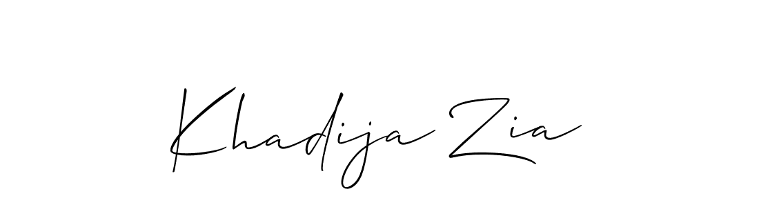 Also You can easily find your signature by using the search form. We will create Khadija Zia name handwritten signature images for you free of cost using Allison_Script sign style. Khadija Zia signature style 2 images and pictures png