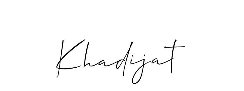 You can use this online signature creator to create a handwritten signature for the name Khadijat. This is the best online autograph maker. Khadijat signature style 2 images and pictures png