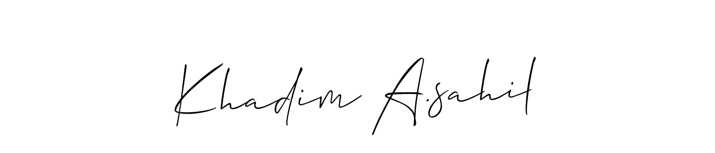 Here are the top 10 professional signature styles for the name Khadim A.sahil. These are the best autograph styles you can use for your name. Khadim A.sahil signature style 2 images and pictures png