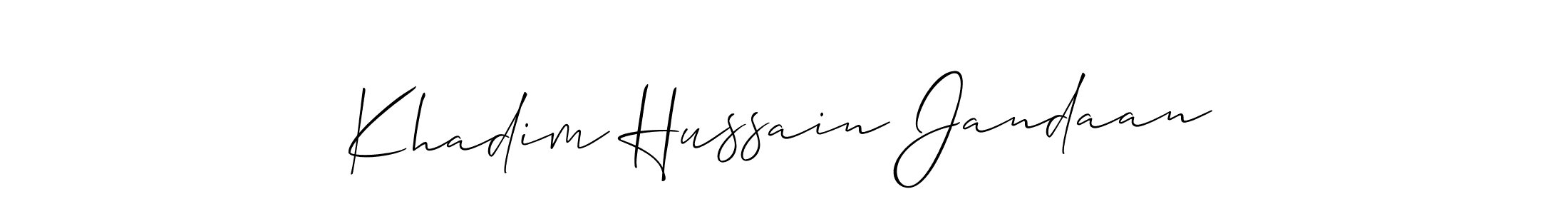 Best and Professional Signature Style for Khadim Hussain Jandaan. Allison_Script Best Signature Style Collection. Khadim Hussain Jandaan signature style 2 images and pictures png