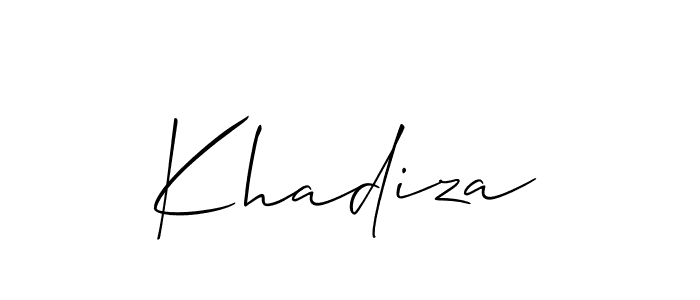 if you are searching for the best signature style for your name Khadiza. so please give up your signature search. here we have designed multiple signature styles  using Allison_Script. Khadiza signature style 2 images and pictures png