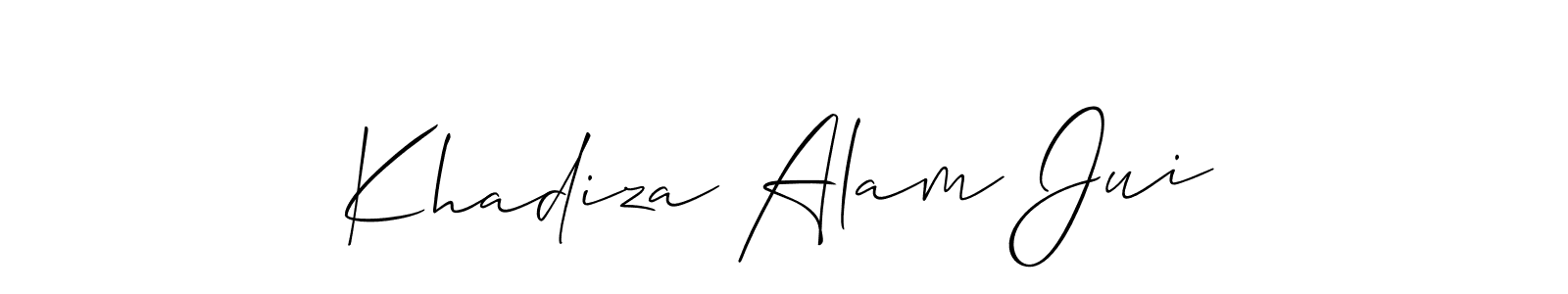 Make a beautiful signature design for name Khadiza Alam Jui. Use this online signature maker to create a handwritten signature for free. Khadiza Alam Jui signature style 2 images and pictures png