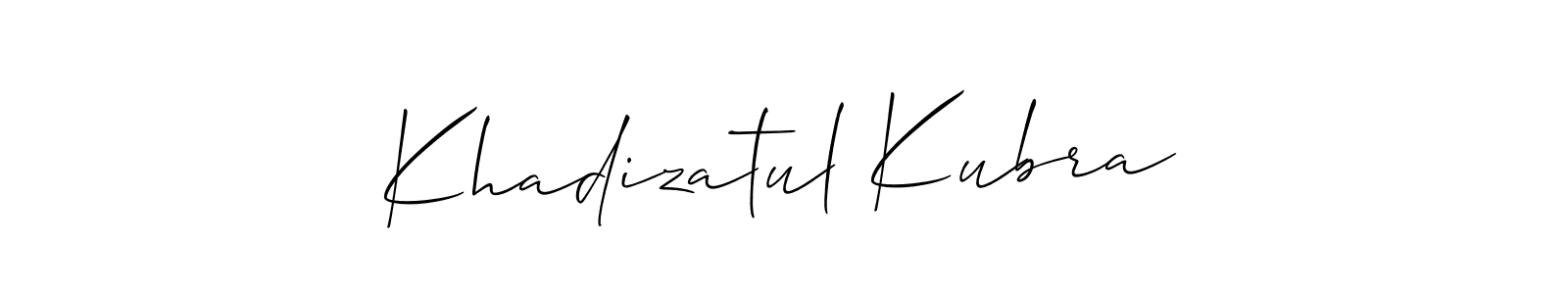 This is the best signature style for the Khadizatul Kubra name. Also you like these signature font (Allison_Script). Mix name signature. Khadizatul Kubra signature style 2 images and pictures png