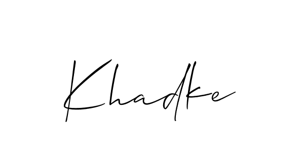 Similarly Allison_Script is the best handwritten signature design. Signature creator online .You can use it as an online autograph creator for name Khadke. Khadke signature style 2 images and pictures png