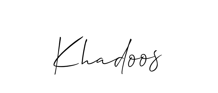 Create a beautiful signature design for name Khadoos. With this signature (Allison_Script) fonts, you can make a handwritten signature for free. Khadoos signature style 2 images and pictures png