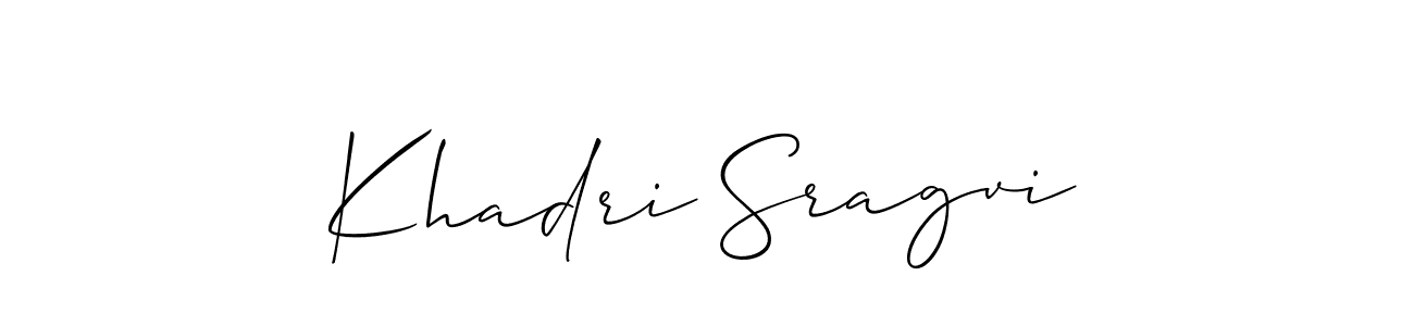 Best and Professional Signature Style for Khadri Sragvi. Allison_Script Best Signature Style Collection. Khadri Sragvi signature style 2 images and pictures png