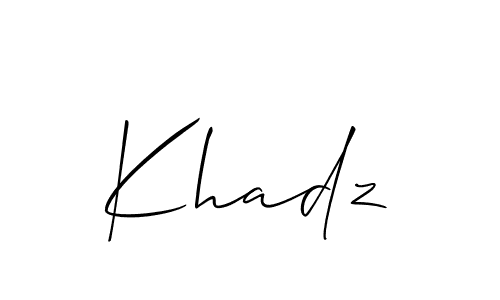 Make a short Khadz signature style. Manage your documents anywhere anytime using Allison_Script. Create and add eSignatures, submit forms, share and send files easily. Khadz signature style 2 images and pictures png