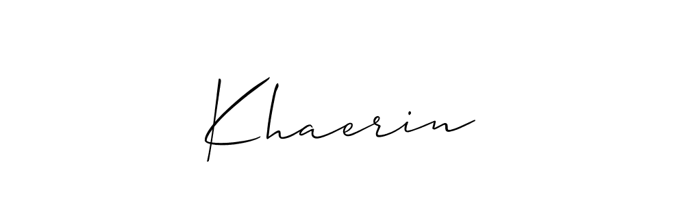 Make a beautiful signature design for name Khaerin♡. With this signature (Allison_Script) style, you can create a handwritten signature for free. Khaerin♡ signature style 2 images and pictures png