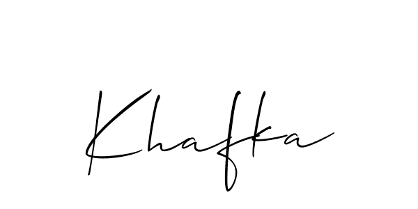 How to make Khafka signature? Allison_Script is a professional autograph style. Create handwritten signature for Khafka name. Khafka signature style 2 images and pictures png