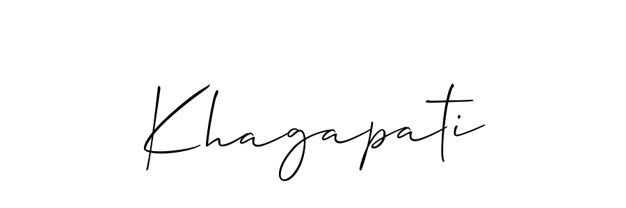 The best way (Allison_Script) to make a short signature is to pick only two or three words in your name. The name Khagapati include a total of six letters. For converting this name. Khagapati signature style 2 images and pictures png