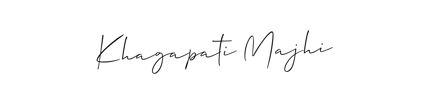 The best way (Allison_Script) to make a short signature is to pick only two or three words in your name. The name Khagapati Majhi include a total of six letters. For converting this name. Khagapati Majhi signature style 2 images and pictures png