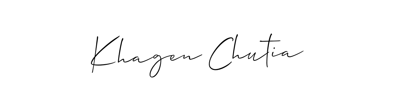 How to make Khagen Chutia signature? Allison_Script is a professional autograph style. Create handwritten signature for Khagen Chutia name. Khagen Chutia signature style 2 images and pictures png