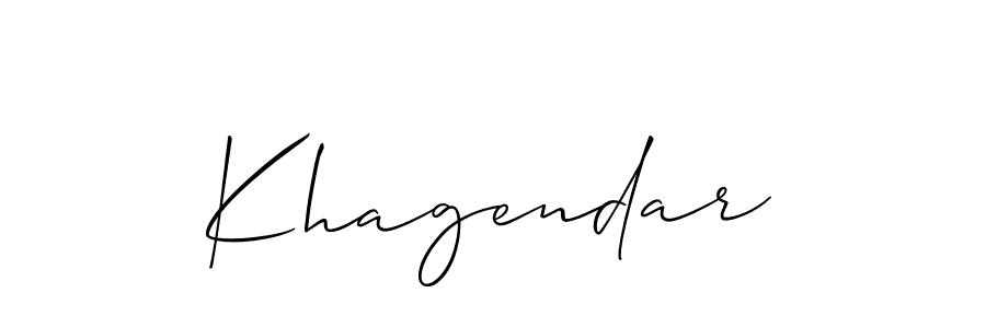 Use a signature maker to create a handwritten signature online. With this signature software, you can design (Allison_Script) your own signature for name Khagendar. Khagendar signature style 2 images and pictures png