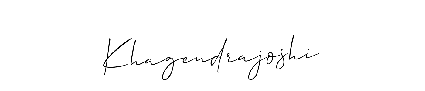 How to Draw Khagendrajoshi signature style? Allison_Script is a latest design signature styles for name Khagendrajoshi. Khagendrajoshi signature style 2 images and pictures png